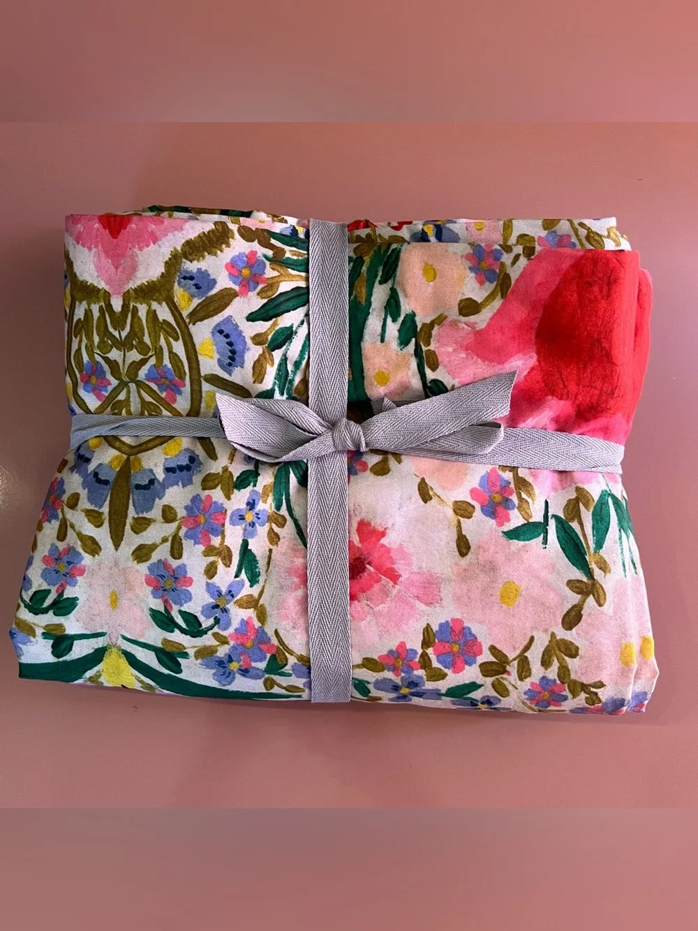 Anthropologie MINDTHEGAP Cotton Sateen Printed Duvet Cover & Shams, Susie Q